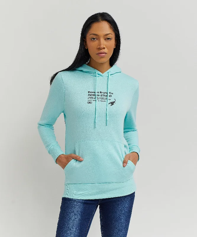 Womens Tokyo Back Print Hoodie Hoodie with Sequins Glamorous Eye-catching