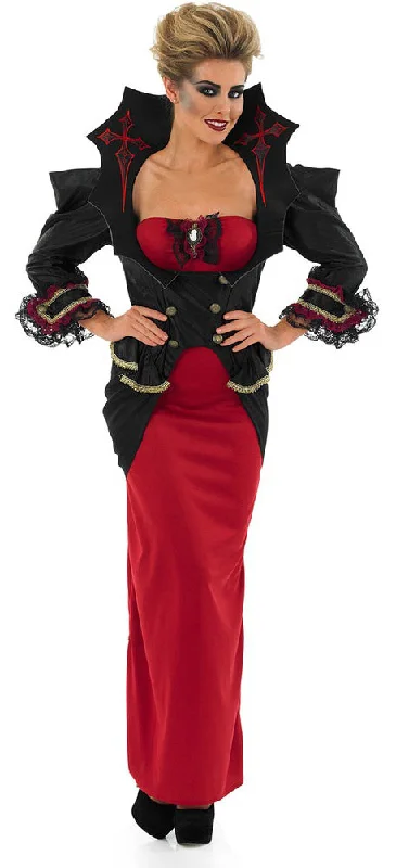 Deluxe Vampiress Halloween Ladies Dress Vampire Costume Tunics Hiking breathable