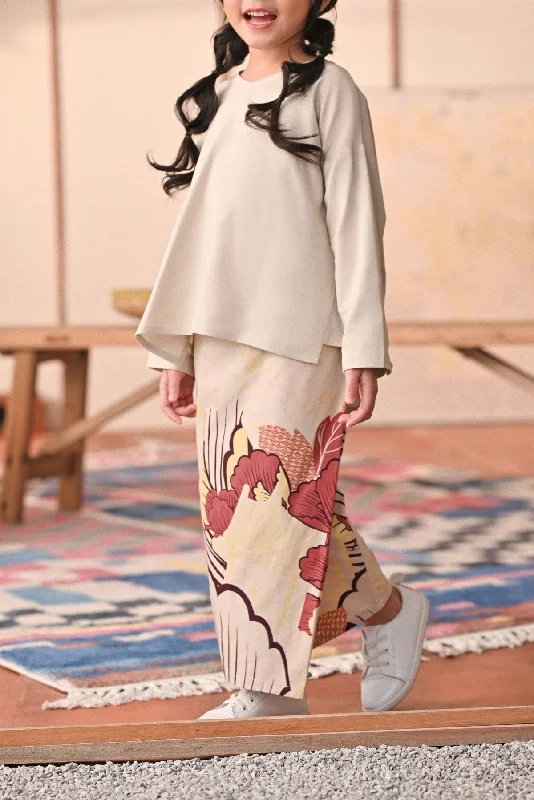 The Heiwa Folded Skirt - Renai linen skirt natural