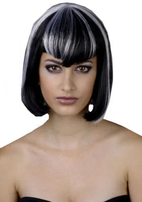 Ladies Vampire Wig Halloween Fancy Dress Costume Accessory Tunics Solid Classic