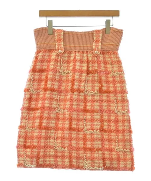 CHANEL Knee length skirts corduroy skirt textured