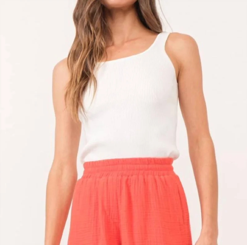 Sawyer Tank In White graphic tank top