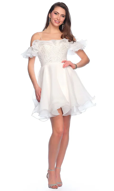 Dave & Johnny 11201 - Sequin Off Shoulder Cocktail Dress Bodycon Club Sequined