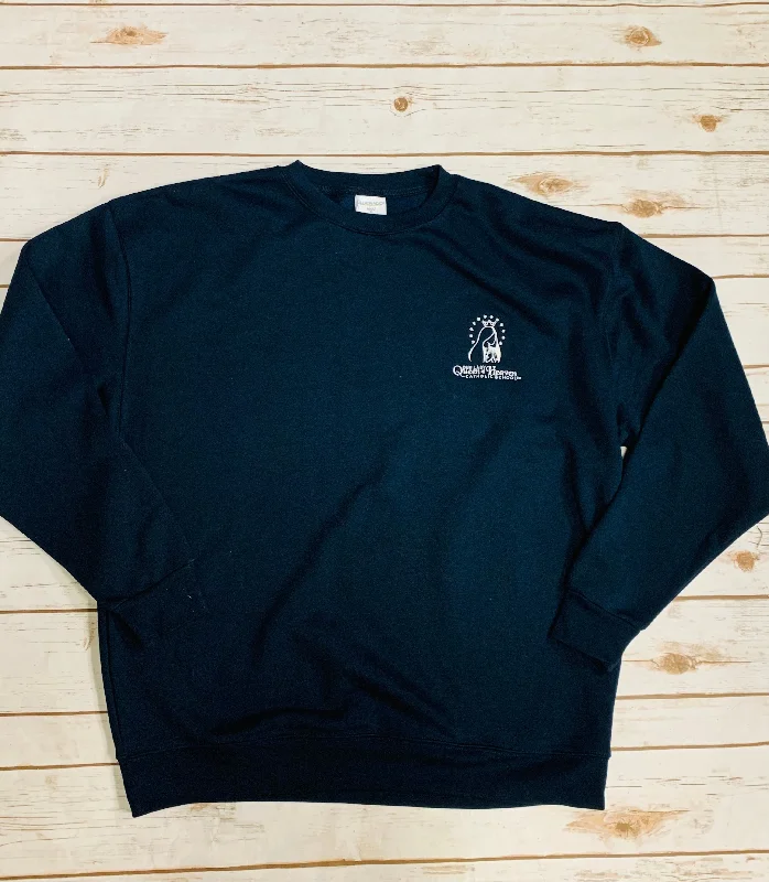 OLQH Crewneck Sweatshirt Hoodie with Longline Fit Extended Stylish