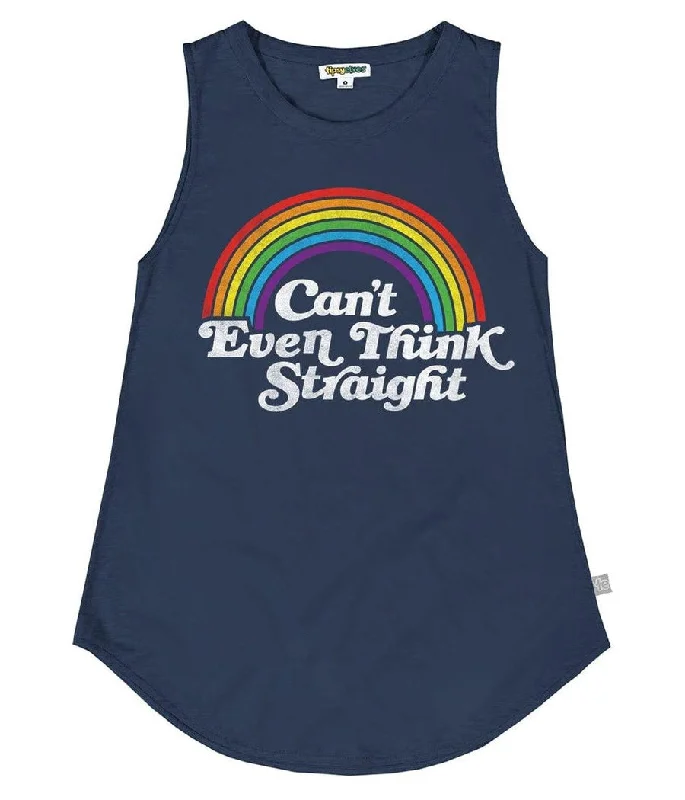 Can't Even Think Straight Crew Scoop Tank Top off shoulder tank