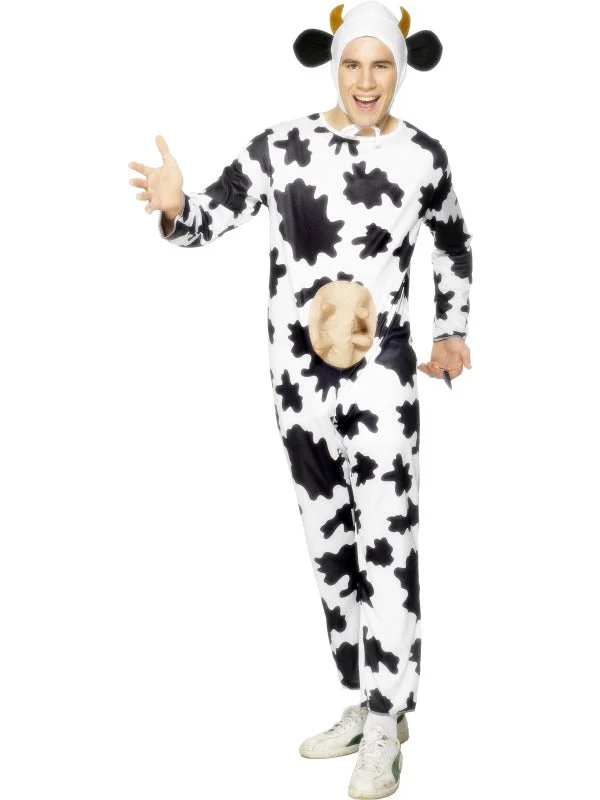 Adults Cow Farm Animal Book Character Fancy Dress Costume Tunics Short Trendy