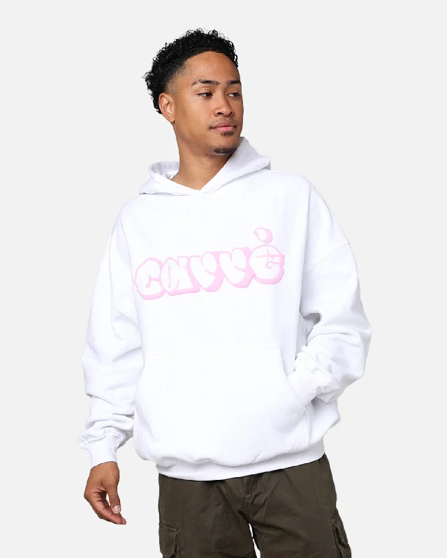 Carré Puffy C Hoodie White Hoodie with Hem Ribbing Snug Secure