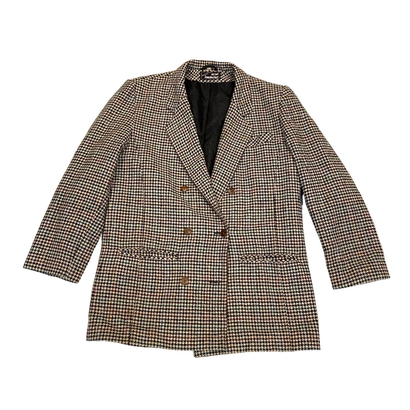 René Fontaine Womens Double Breasted Blazer Jacket | Vintage Cashmere Wool VTG Hoodie Zip-Up Jacket Button-Up Jacket