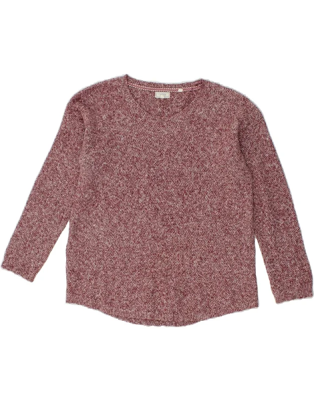 FAT FACE Womens Crew Neck Jumper Sweater UK 12 Medium Purple Flecked Fleece Sweater Nylon Polyester FAT FACE Womens Crew Neck Jumper Sweater UK 12 Medium Purple Flecked Fleece Sweater Nylon Polyester