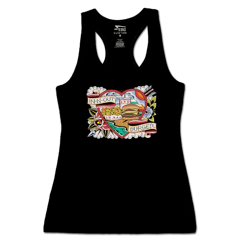 Women's Heart Tattoo Tank scoop neck tank