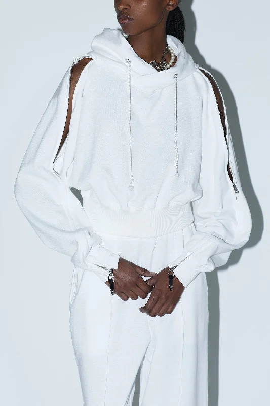 ZIP SWEAT HOODIE Hoodie with Toggle Buttons Decorative Unique