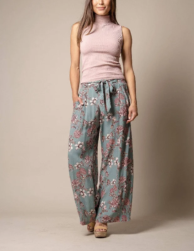 Anna Rose Flowy Pants Trendy Printed Leggings
