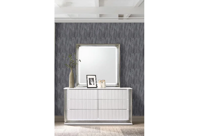ASPEN WHITE DRESSER WITH LED Tunics Business professional