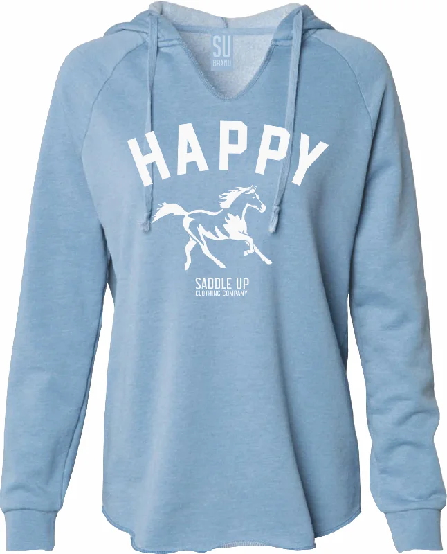 Happy Cozy Lightweight Hoodie Hoodie Sweatshirt Pullover