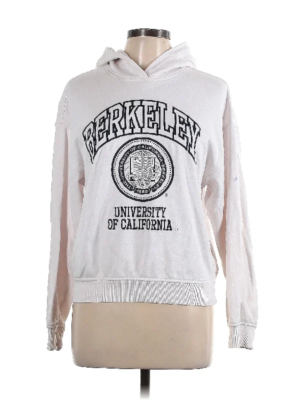 Sweatshirt Hoodie with Hem Raw Edge Edgy Unfinished