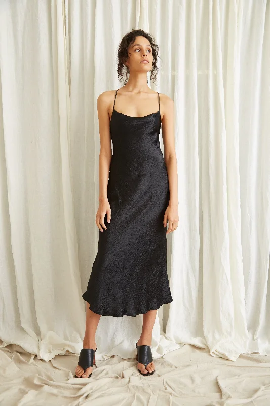 Third Form Waters Edge Bias Slip Dress - Black Tunics Corduroy durable