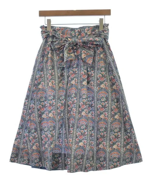 BEAMS BOY Knee length skirts velvet skirt luxurious