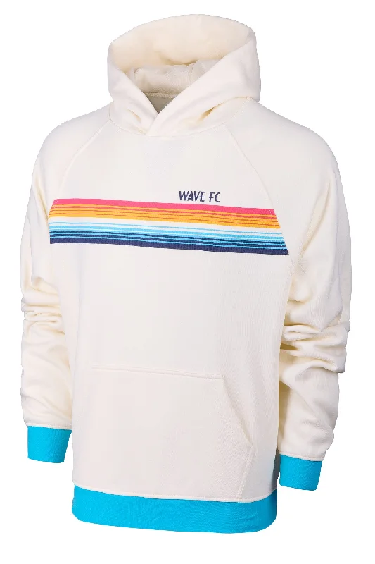 Unisex San Diego Wave FC Sunset Stripes Oversized Hoodie Hoodie with Hem Patch Decorative Personalized