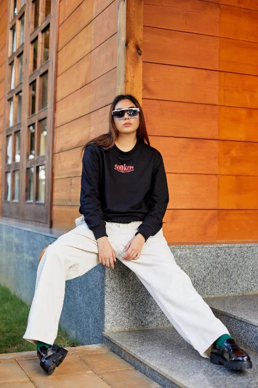Main Character Sweatshirt Hoodie with Ribbed Neckline Snug Warm