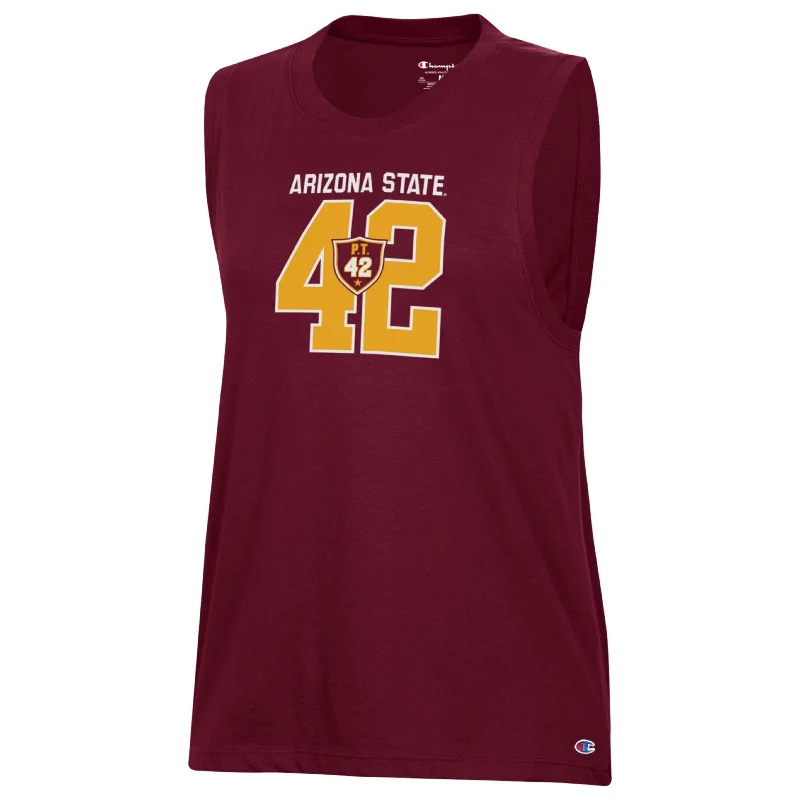 ASU Tillman Ladies Tank MRN relaxed fit tank