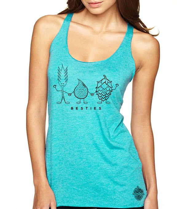 Craft Beer Tank- "Besties" Women's Racerback flirty tank top