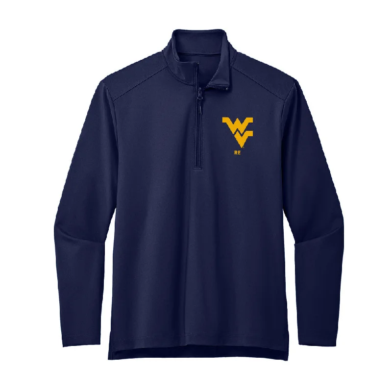 West Virginia - NCAA Women's Soccer : Alexis Re - Premium Quarter Zip Jacket Hoodie Zip-Up Jacket Button-Up Jacket