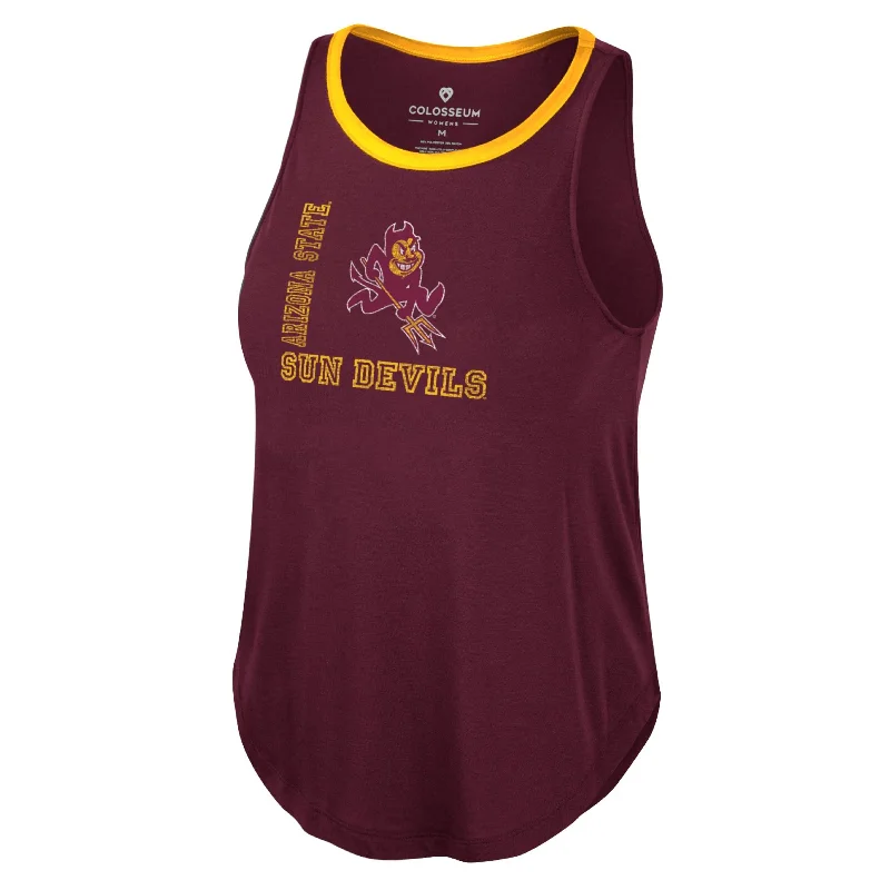 ASU Ladies Swing Tank M/G bronze tank top