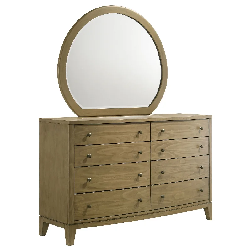 Granada - 8-Drawer Dresser And Mirror - Natural Pine Tunics Stylish modern