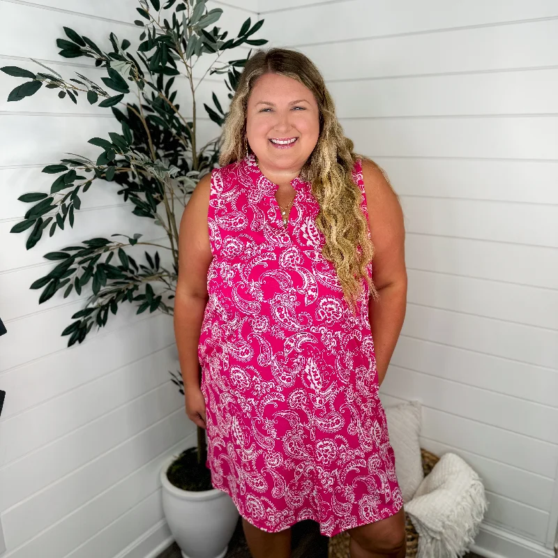 Dear Scarlett Holding Back Bulgari Pink Gabby Dress Tunics Satin smooth