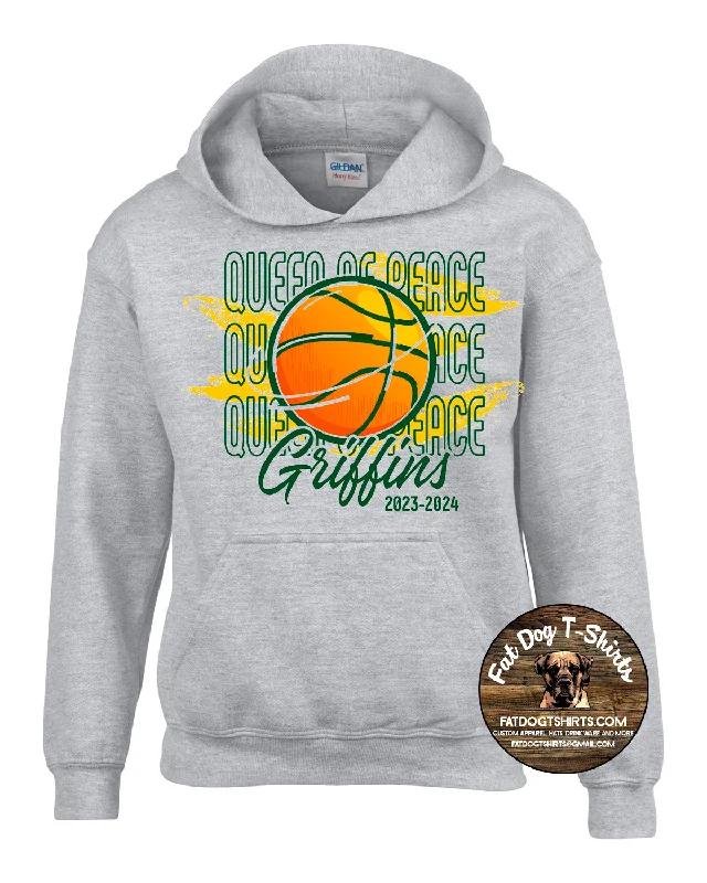 QUEEN OF PEACE-BASKETBALL  HOODIE-NEW 2024 Hoodie Crop Top Short Trendy