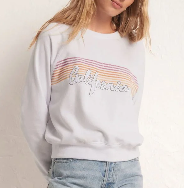 CALIFORNIA VINTAGE SWEATSHIRT Hoodie with Slim Fit Tailored Modern