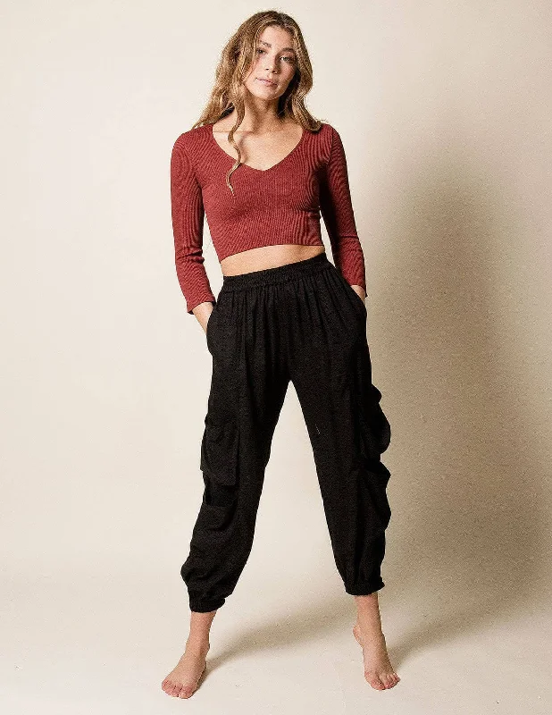 Jordyn Cargo Pants Wide-Legged Palazzos