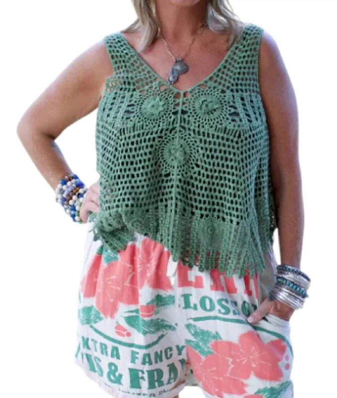 Layered Up Tank Top In Olive lemon yellow tank