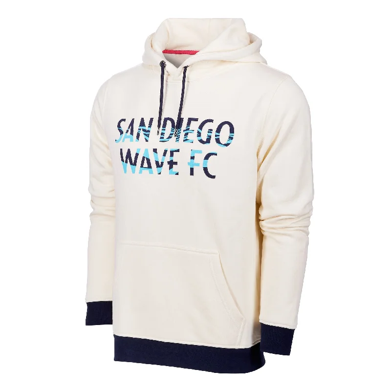 Unisex San Diego Wave FC Wavy Wordmark Hoodie Hoodie with Logo Branding Identity