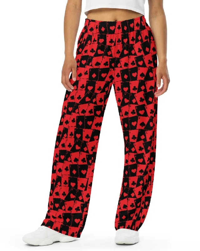 Ace Of Hearts Wide Leg Pants Soft Sweatpants Style