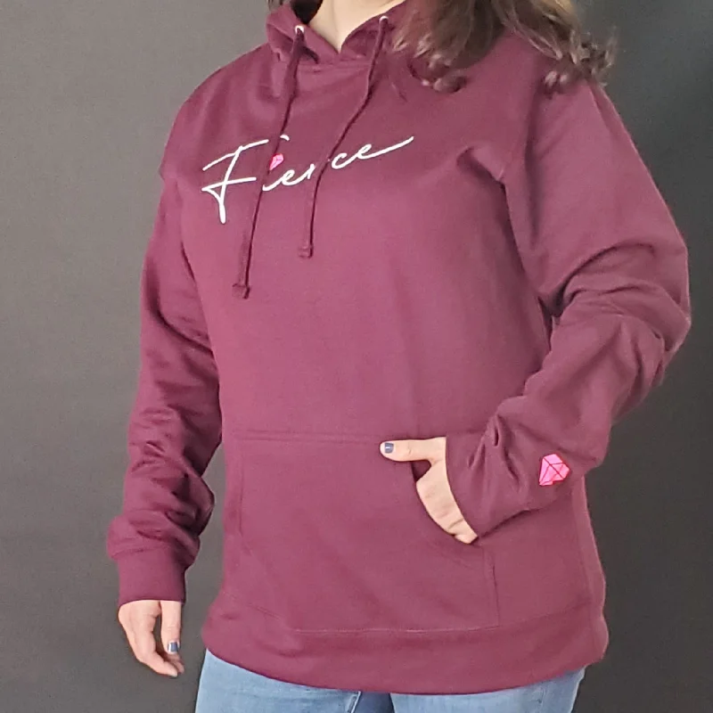 Fierce Pullover Hoodie Hoodie with Typography Text Message