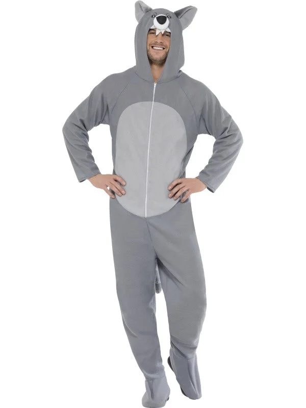 Wild Animal Adults Wolf Fancy Dress Costume Tunic Top Casual