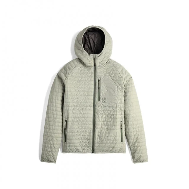 Global Puffer Hoodie W Hoodie with Button Placket Classic Preppy