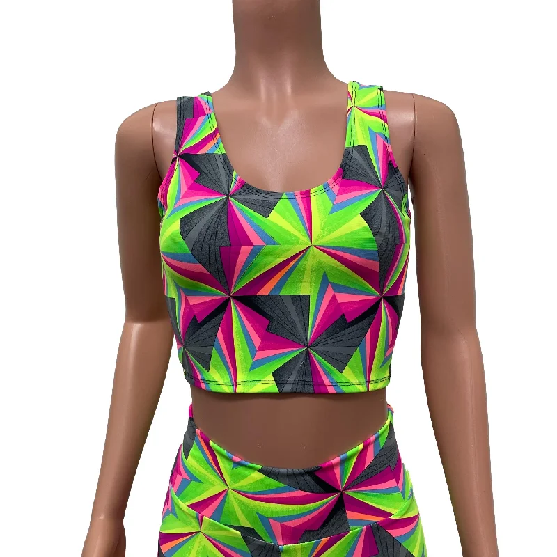 SALE - Optima Neon Tank Crop Top bright tank top