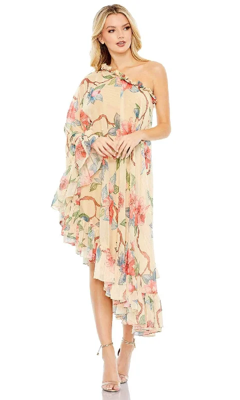 Ieena Duggal 55830 - Floral High Low Dress Tunics Short Trendy