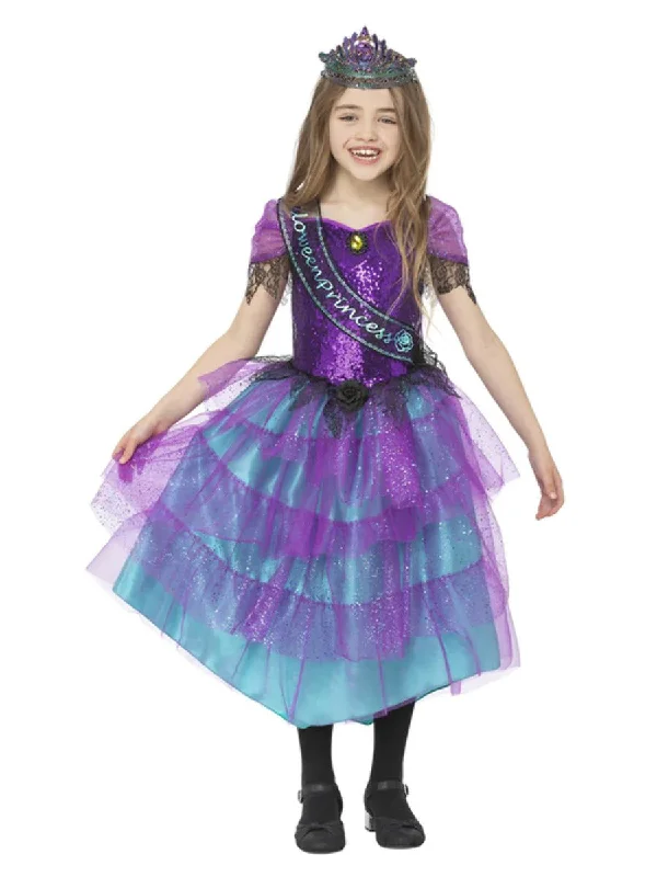 Deluxe Miss Halloween Prom Girls Fancy Dress Costume Boat Neckline Classic