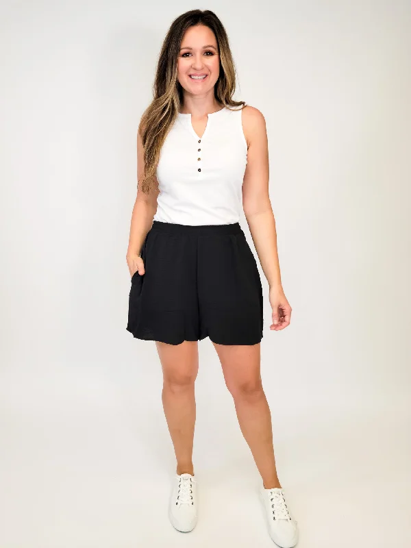 HENLEY KNIT TANK - OFF WHITE relaxed fit tank