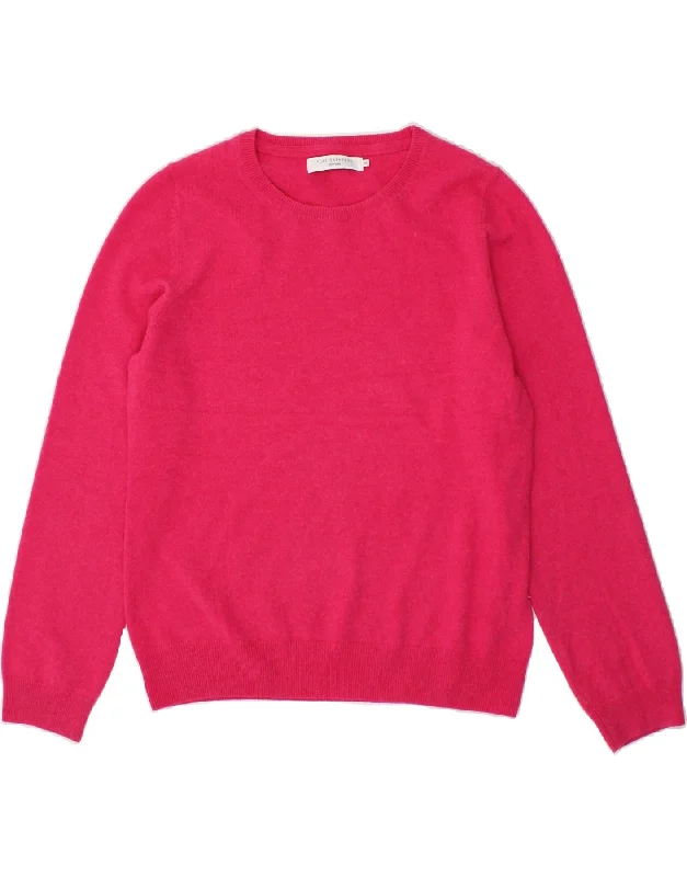 JOHN LEWIS Womens Crew Neck Jumper Sweater UK 18 XL Pink Cashmere Chenille Brocade Lace JOHN LEWIS Womens Crew Neck Jumper Sweater UK 18 XL Pink Cashmere Chenille Brocade Lace