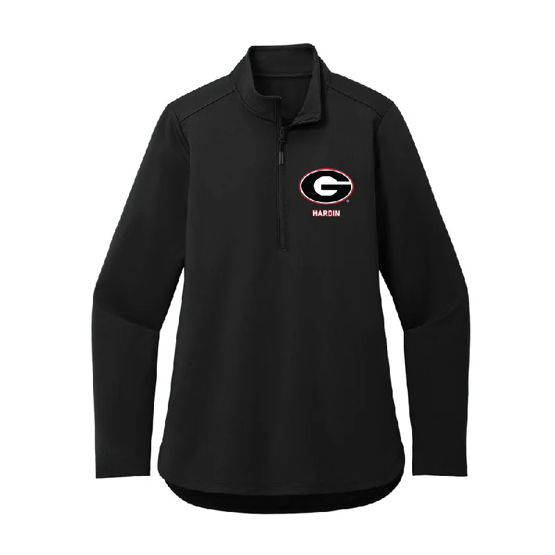 Georgia - NCAA Women's Soccer : Cate Hardin - Women's Premium Quarter Zip Jacket Striped Jacket Polka Dot Jacket Floral Jacket Georgia - NCAA Women's Soccer : Cate Hardin - Women's Premium Quarter Zip Jacket Striped Jacket Polka Dot Jacket Floral Jacket