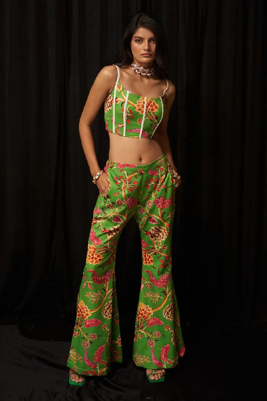 Printed Pant and Top Elegant Palazzo Trousers