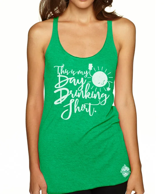 St. Patricks Day Drinking craft beer women's racerback tank bright tank top