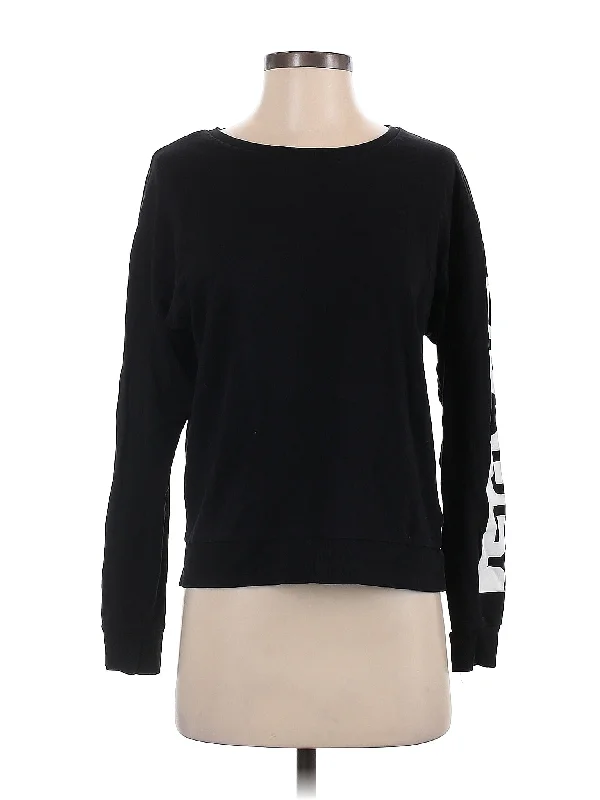 Sweatshirt Hoodie with Hem Elastic Stretchable Comfortable