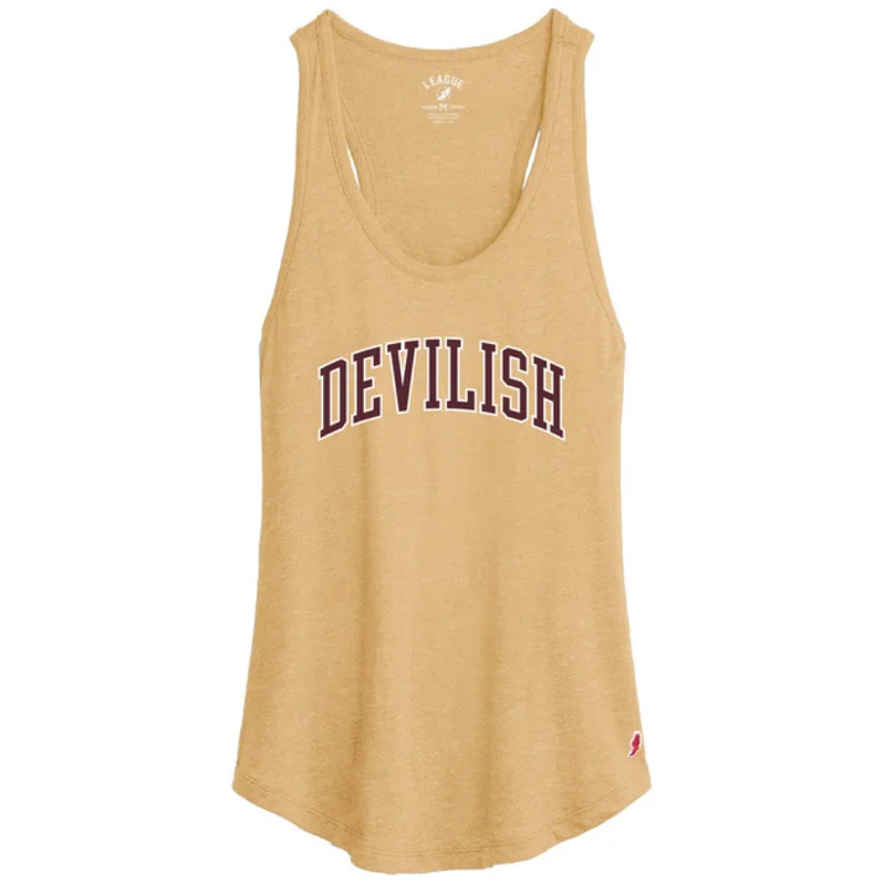 ASU Ladies Devilish Tank GLD grey tank top