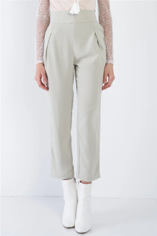 Ankle Skinny Leg Dress Pants Comfortable Fleece Pants