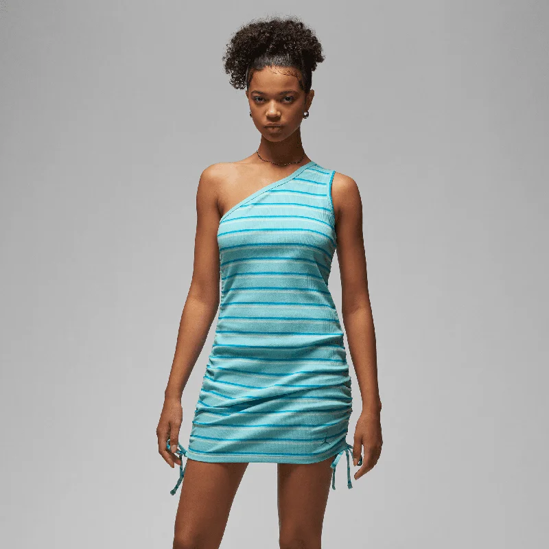 Women's Jordan Striped Cinch Dress Tunics Summer linen